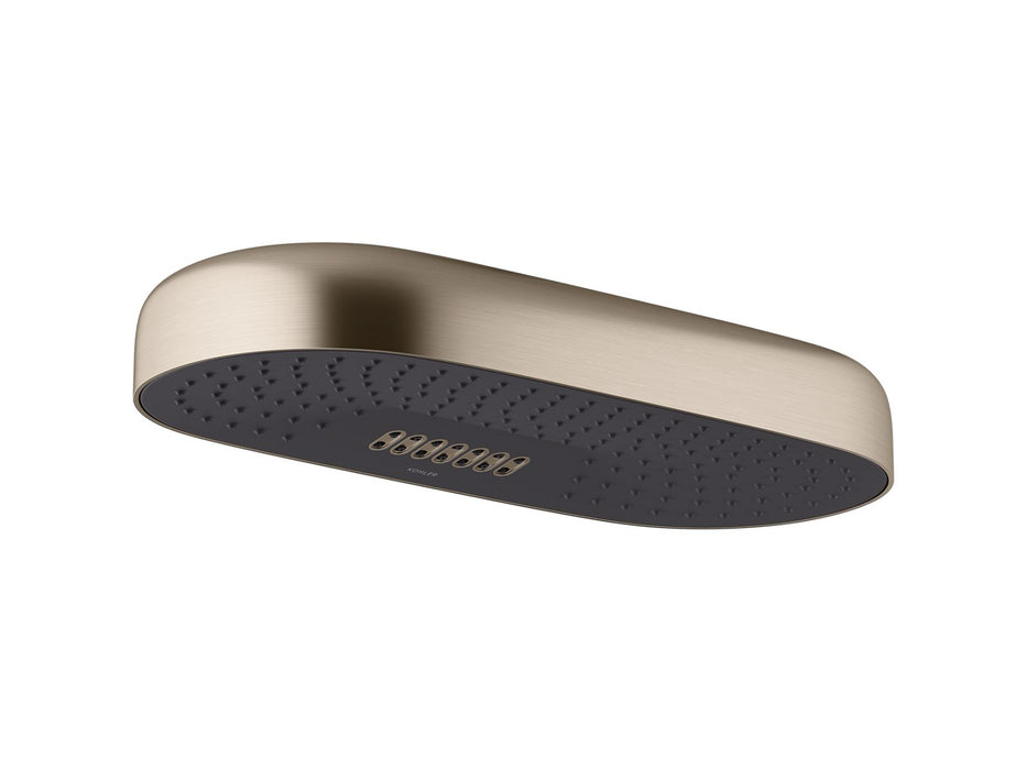 KOHLER Statement Oblong 18" two-function rainhead, 2.5 gpm