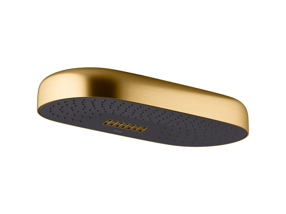KOHLER Statement Oblong 18" two-function rainhead, 2.5 gpm