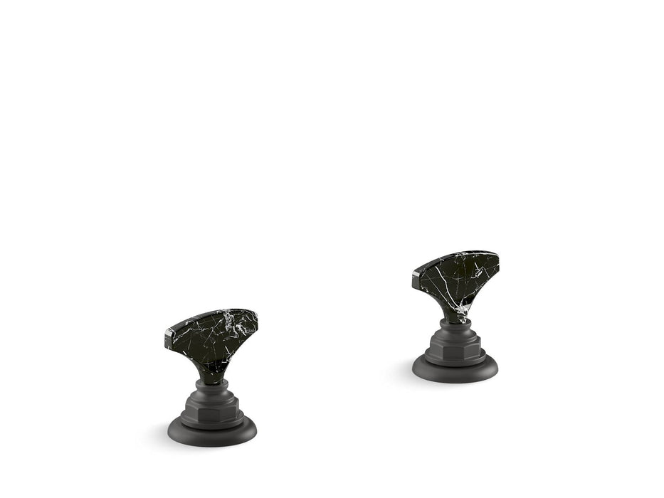 KOHLER K-98068-6NRO Artifacts Nero Marquina T-handle bathroom sink faucet handles