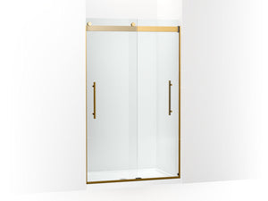 KOHLER K-702421-L Levity Plus Frameless sliding shower door, 77-9/16" H x 44-5/8 - 47-5/8" W, with 5/16"-thick Crystal Clear glass