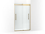 KOHLER K-702421-L Levity Plus Frameless sliding shower door, 77-9/16" H x 44-5/8 - 47-5/8" W, with 5/16"-thick Crystal Clear glass