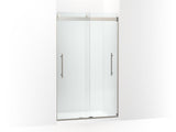 KOHLER K-702421-L Levity Plus Frameless sliding shower door, 77-9/16" H x 44-5/8 - 47-5/8" W, with 5/16"-thick Crystal Clear glass