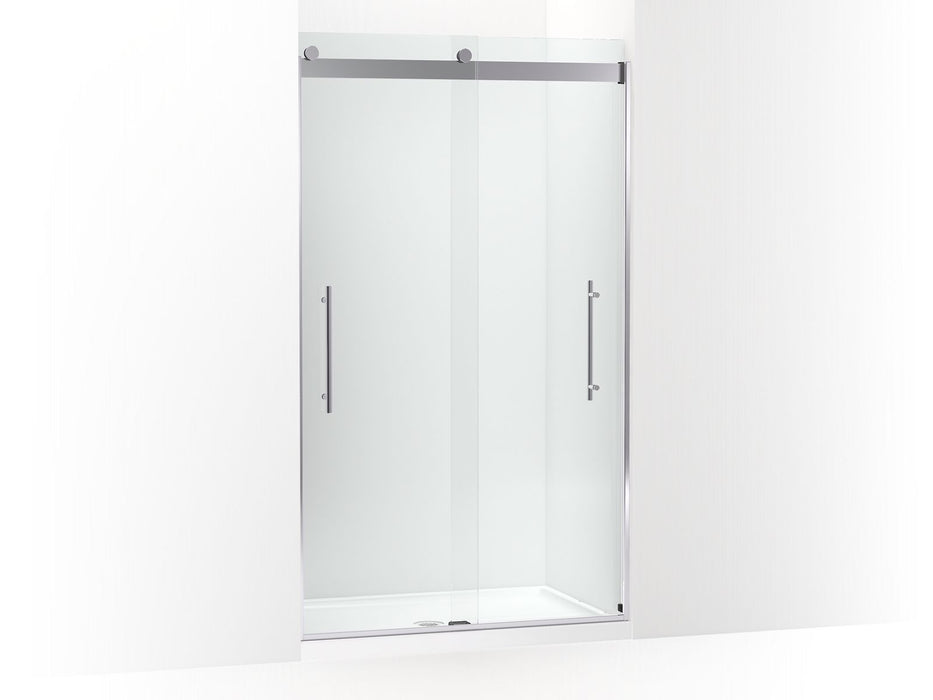 KOHLER K-702427-L Levity Plus Frameless sliding shower door, 81-5/8" H x 44-5/8 - 47-5/8" W, with 3/8"-thick Crystal Clear glass
