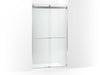 KOHLER K-702428-L Levity Plus Frameless sliding shower door, 81-5/8" H x 44-5/8 - 47-5/8" W, with 3/8"-thick Crystal Clear glass