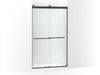 KOHLER K-702428-L Levity Plus Frameless sliding shower door, 81-5/8" H x 44-5/8 - 47-5/8" W, with 3/8"-thick Crystal Clear glass