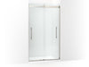 KOHLER K-702427-L Levity Plus Frameless sliding shower door, 81-5/8" H x 44-5/8 - 47-5/8" W, with 3/8"-thick Crystal Clear glass