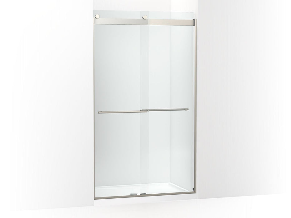 KOHLER K-702428-L Levity Plus Frameless sliding shower door, 81-5/8" H x 44-5/8 - 47-5/8" W, with 3/8"-thick Crystal Clear glass