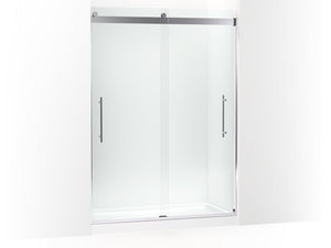 KOHLER K-702429-L Levity Plus Frameless sliding shower door, 81-5/8" H x 56-5/8 - 59-5/8" W, with 3/8"-thick Crystal Clear glass