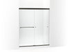 KOHLER K-707201-L Revel Sliding shower door, 70" H x 56-5/8 - 59-5/8" W, with 5/16" thick Crystal Clear glass