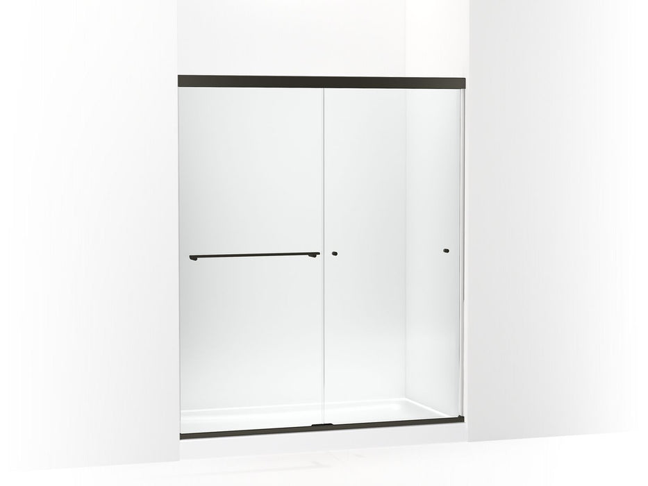 KOHLER K-707201-L Revel Sliding shower door, 70" H x 56-5/8 - 59-5/8" W, with 5/16" thick Crystal Clear glass