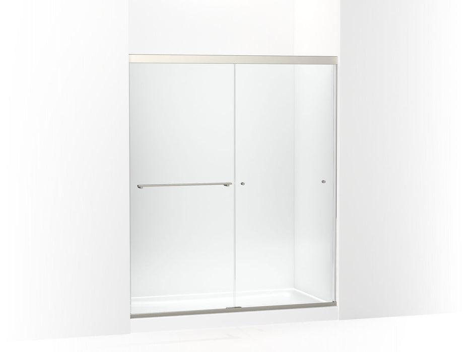 KOHLER K-707201-L Revel Sliding shower door, 70" H x 56-5/8 - 59-5/8" W, with 5/16" thick Crystal Clear glass