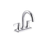 KOHLER K-28124-4 Venza Centerset bathroom sink faucet, 1.2 gpm