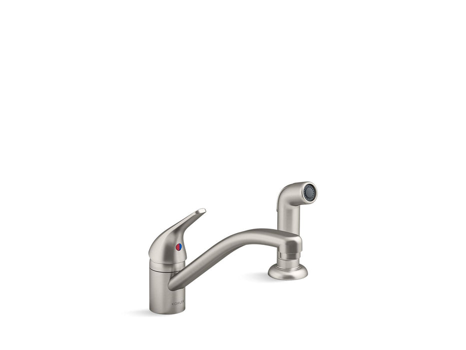 KOHLER K-30614 Jolt Single-handle kitchen sink faucet with side sprayer
