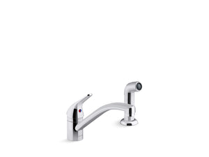 KOHLER K-30614 Jolt Single-handle kitchen sink faucet with side sprayer