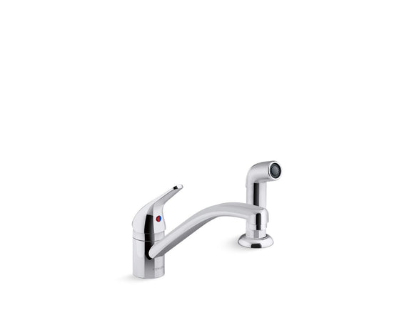 KOHLER K-30614 Jolt Single-handle kitchen sink faucet with side sprayer