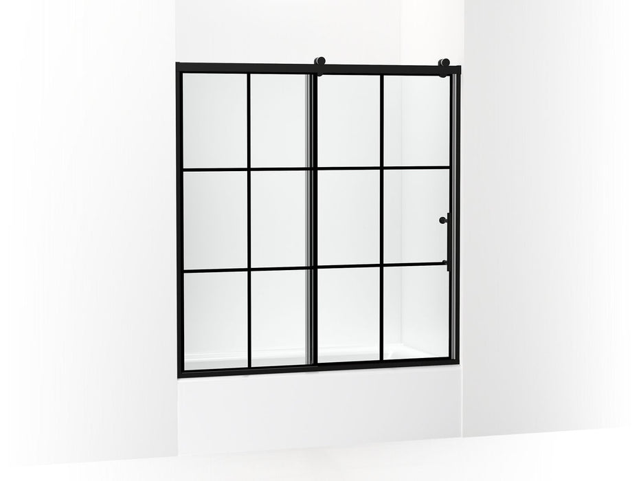 KOHLER K-702253-10G79 Rely 62-1/2" H sliding bath door with 3/8"-thick glass