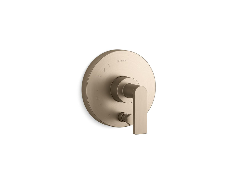 KOHLER Composed Rite-Temp valve trim with push-button diverter and lever handle