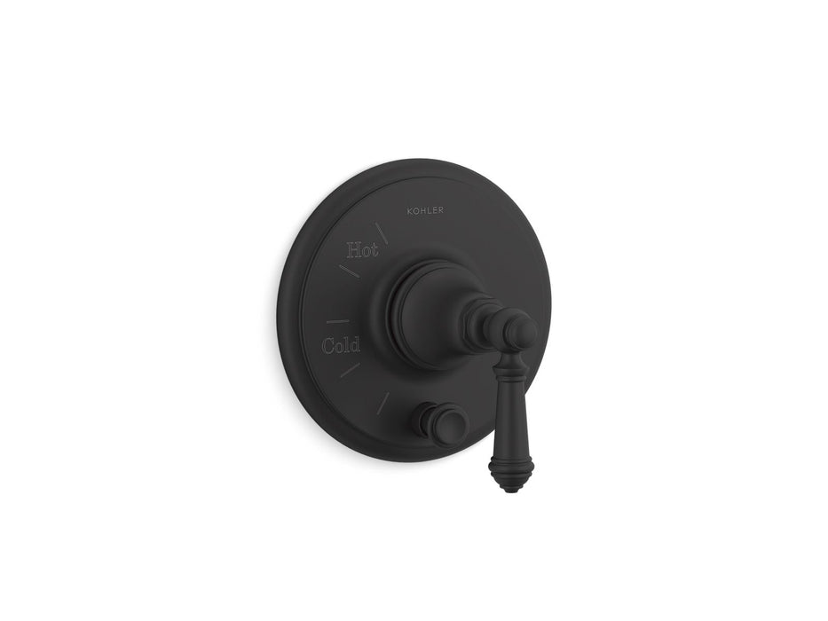 KOHLER K-T72768-4 Artifacts Rite-Temp valve trim with push-button diverter and lever handle