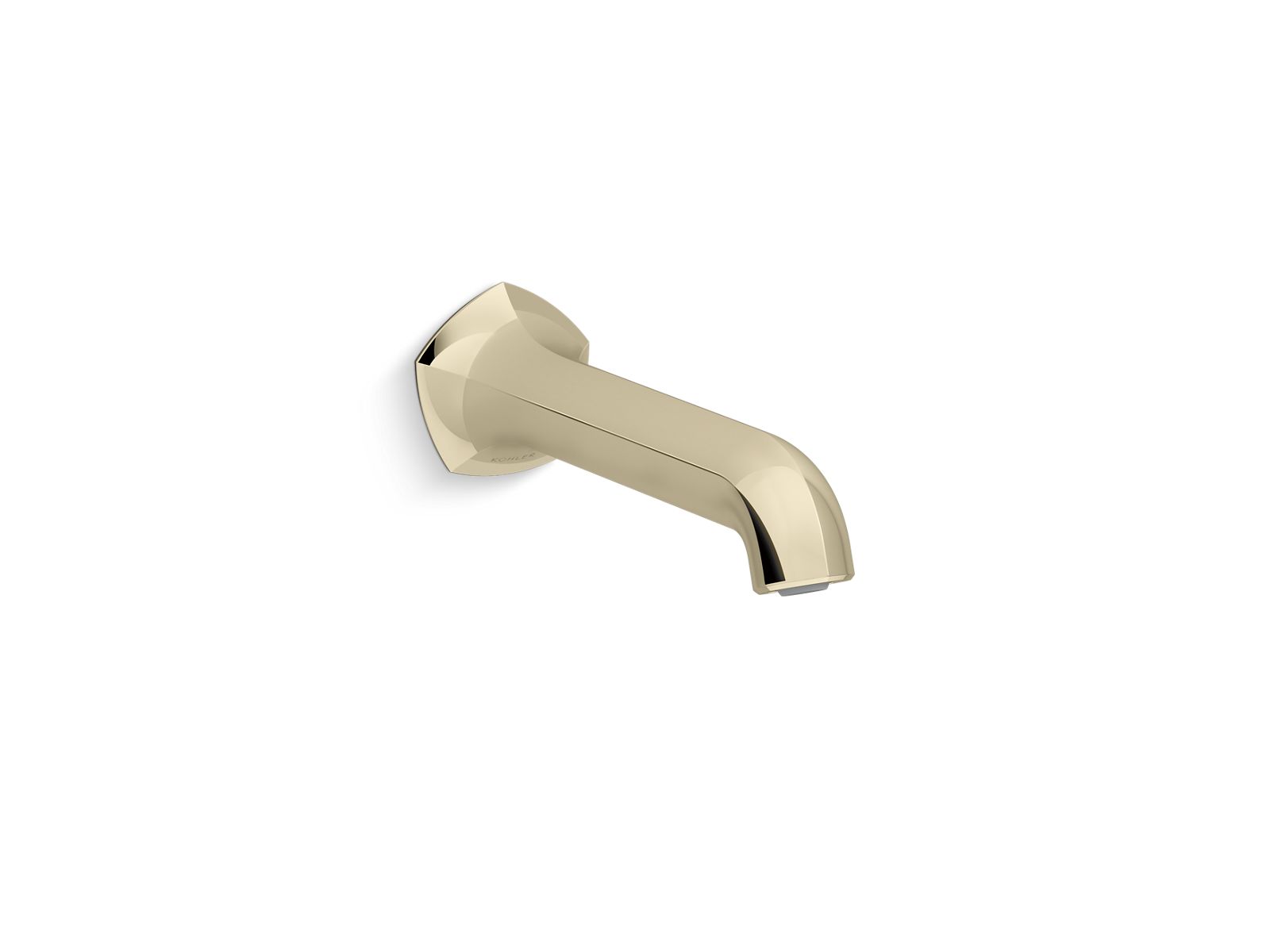 KOHLER Occasion Wall-Mount 8 in. Diverter Bath Spout with Straight Design in Vibrant Brushed Moderne Brass