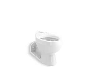 KOHLER K-4327-SS Barrington Elongated rear outlet toilet bowl with antimicrobial finish, less seat
