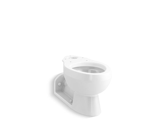 KOHLER K-4327-SS Barrington Elongated rear outlet toilet bowl with antimicrobial finish, less seat