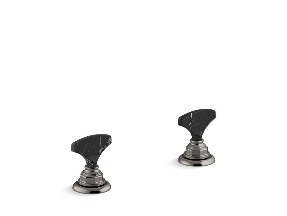 KOHLER K-98068-6NRO Artifacts Nero Marquina T-handle bathroom sink faucet handles