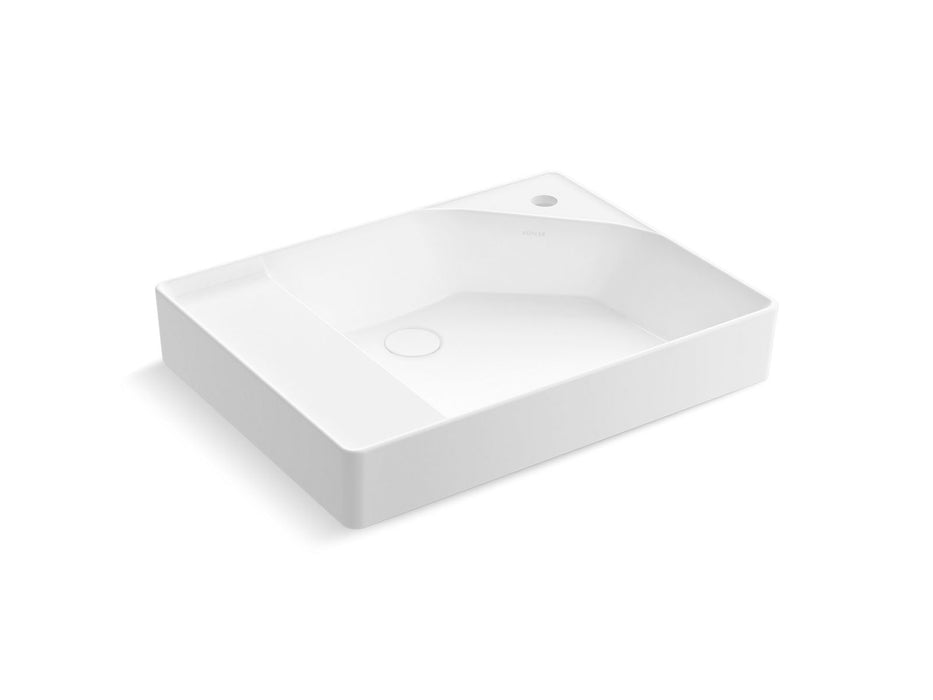 KOHLER K-31554 Spacity 24" fireclay vanity top with integrated square sink