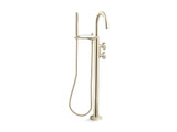 KOHLER K-T77984-9 Components Floor-mount bath filler trim with industrial handles and handshower