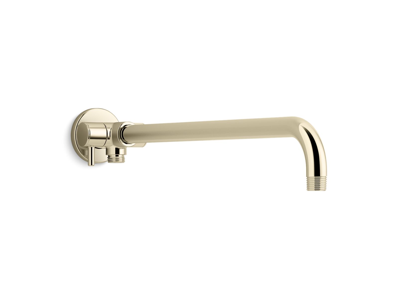 KOHLER Wall-Mount Rainhead Arm with 2-Way Diverter in Vibrant Brushed Nickel