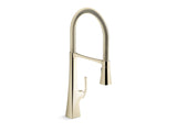 KOHLER K-22060 Graze Semi-professional kitchen sink faucet with three-function sprayhead