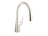 KOHLER K-22062 Graze Pull-down kitchen sink faucet with three-function sprayhead