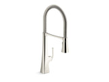 KOHLER K-22060 Graze Semi-professional kitchen sink faucet with three-function sprayhead