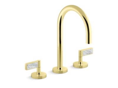 Kallista One Basin Set, Gooseneck, Lv, Wc Stone