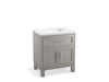KOHLER K-28380-ASB Quo 30" bathroom vanity cabinet with sink and quartz top