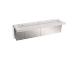 KOHLER K-81025-BSS Constellation 60" wall-mount basin lavatory system with backsplash