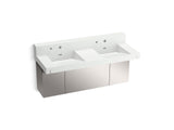 KOHLER K-81025-BSS Constellation 60" wall-mount basin lavatory system with backsplash