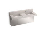 KOHLER K-81025-BSS Constellation 60" wall-mount basin lavatory system with backsplash
