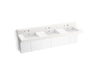 KOHLER K-81026-BPW Constellation 90" wall-mount basin lavatory system with backsplash