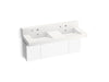 KOHLER K-81025-BPW Constellation 60" wall-mount basin lavatory system with backsplash