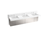 KOHLER K-81026-BSS Constellation 90" wall-mount basin lavatory system with backsplash