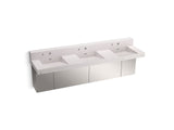 KOHLER K-81026-BSS Constellation 90" wall-mount basin lavatory system with backsplash