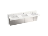 KOHLER K-81026-BSS Constellation 90" wall-mount basin lavatory system with backsplash