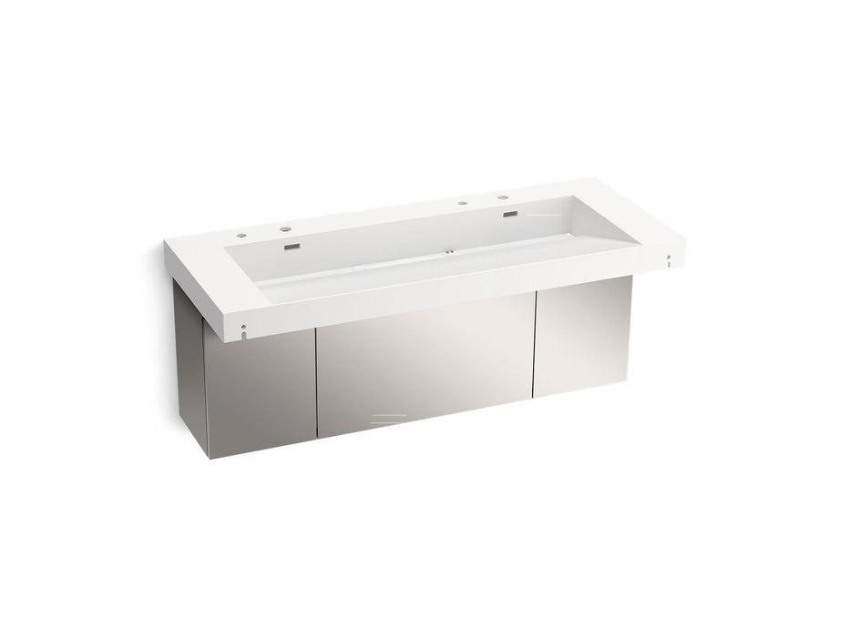 KOHLER K-81032-BSS Constellation 60" wall-mount trough lavatory system