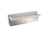 KOHLER K-81028-BSS Constellation 90" wall-mount trough lavatory system with backsplash