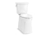 KOHLER K-33814 Corbelle Tall ContinuousClean two-piece elongated toilet with skirted trapway, 1.28 gpf