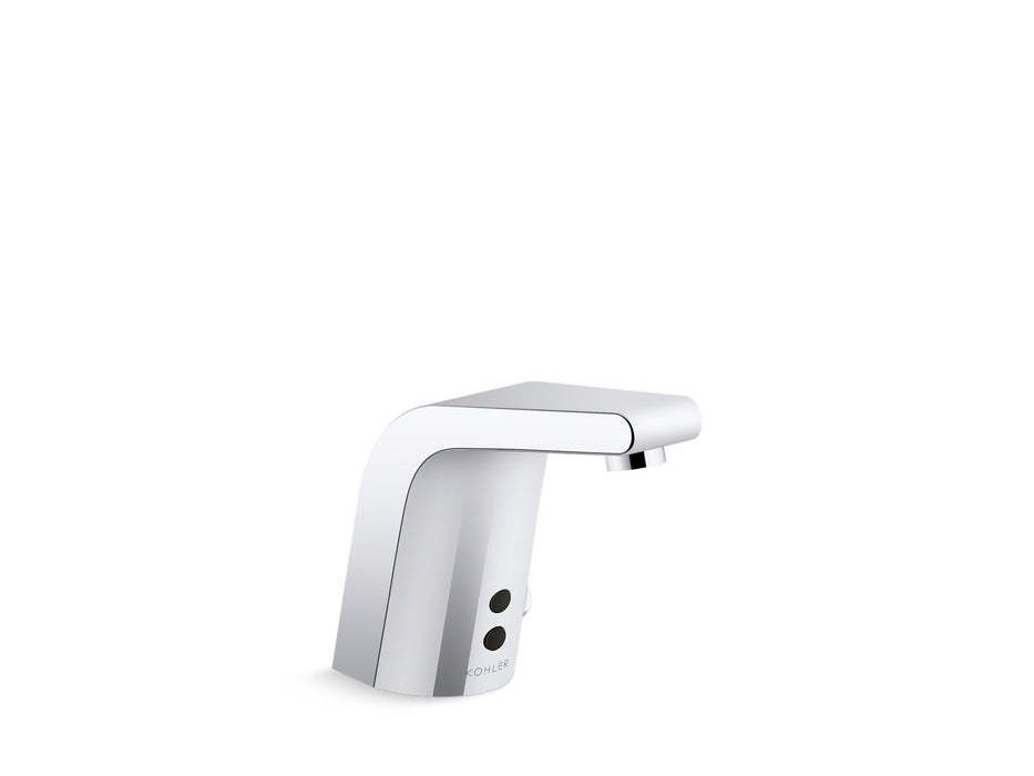 KOHLER K-13462-SATA Sculpted Touchless single-hole lavatory faucet with Insight sensor technology and temperature mixer, AC-powered, less drain, 0.35 gpm