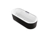 KOHLER K-29329-7 Volute 70-7/8" x 30-3/8" freestanding bath with shroud
