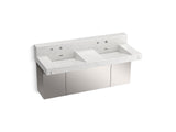 KOHLER K-81025-BSS Constellation 60" wall-mount basin lavatory system with backsplash