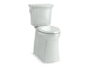 KOHLER K-33814 Corbelle Tall ContinuousClean two-piece elongated toilet with skirted trapway, 1.28 gpf