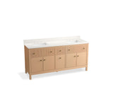 KOHLER K-35023 Malin by Studio McGee 72" bathroom vanity cabinet with sinks and quartz top